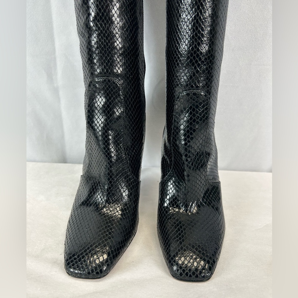 Tom Ford 105mm Glossy Python-Embossed Leather Ove… - image 5